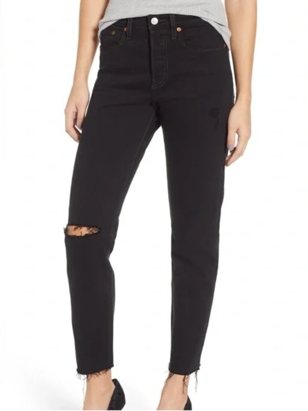 NWOT Levi’s High-Waisted Distressed Wedgie Jeans
